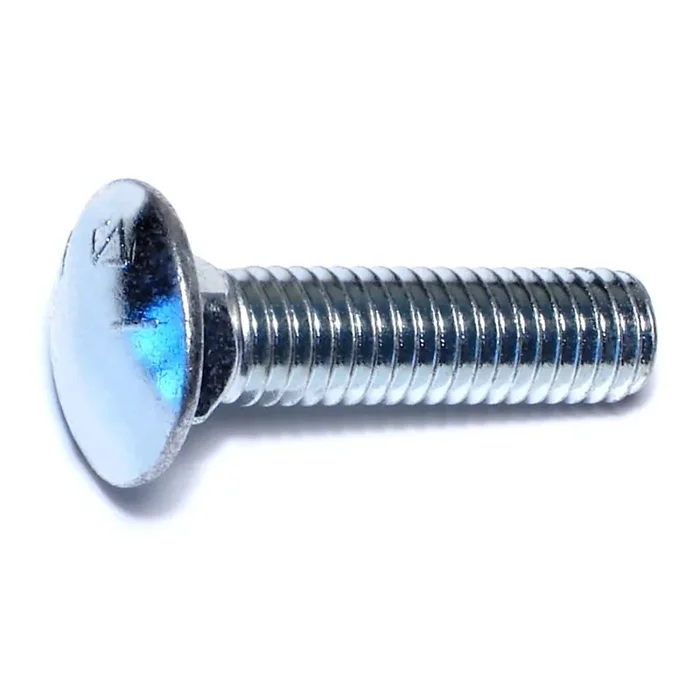 7/16″-14 x 1-3/4″ Zinc Plated Grade 5 Steel Coarse Thread Carriage Bolts