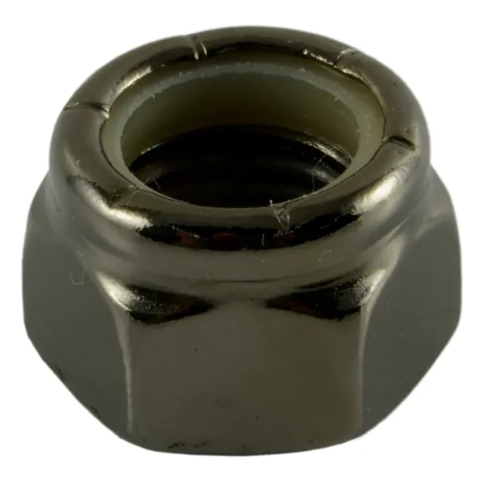7/16″-20 Black Chrome Plated Steel Fine Thread Nylon Insert Lock Nuts