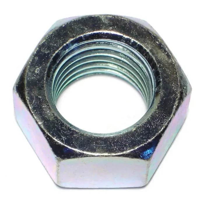 7/8″-9 Zinc Plated Grade 2 Steel Coarse Thread Finished Hex Nuts