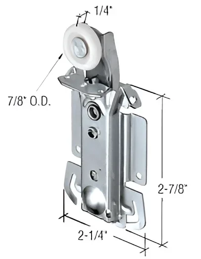7/8″ Nylon Wardrobe Door Roller by C.R. Laurence