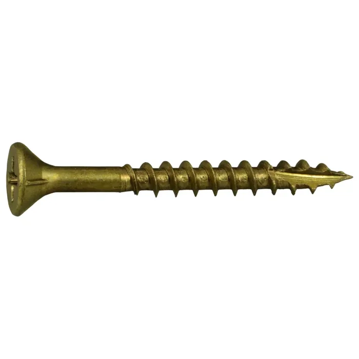 7 x 1-5/8″ Tan Ruspert Coated Steel Phillips Bugle Head Deck Screws