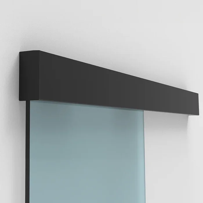 70 Matte Black Series Single Sliding Door Wall Mount Kit by C.R. Laurence
