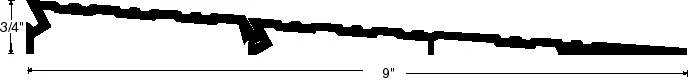 72″ 3/4″ x 9″ DKB-finish Interlocking Ramp – NGP Weatherstripping Threshold