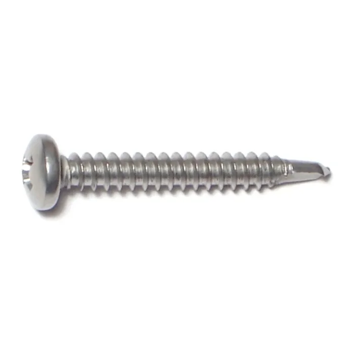 8-18 x 1-1/4″ 410 Stainless Steel Phillips Pan Head Self-Drilling Screws
