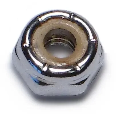 8-32 Chrome Plated Steel Coarse Thread Thin Pattern Lock Nuts