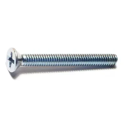 8-32 x 1-1/2″ Zinc Plated Steel Coarse Thread Phillips Flat Head Machine Screws
