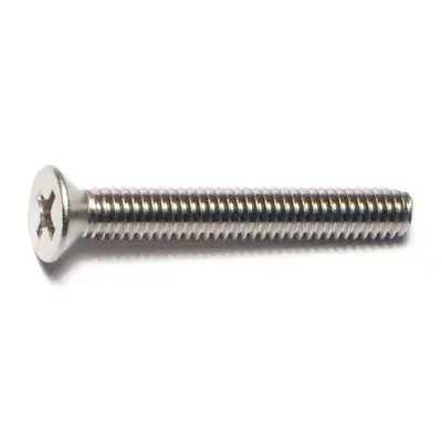 8-32 x 1-1/4″ 18-8 Stainless Steel Coarse Thread Phillips Flat Head Machine Screws