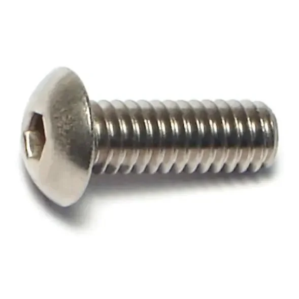 8-32 x 1/2″ 18-8 Stainless Steel Coarse Thread Button Head Socket Cap Screws