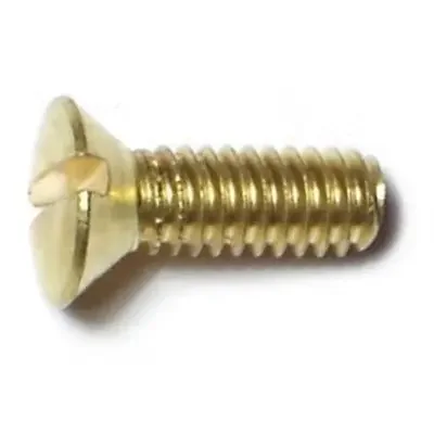 8-32 x 1/2″ Brass Coarse Thread Slotted Oval Head Machine Screws