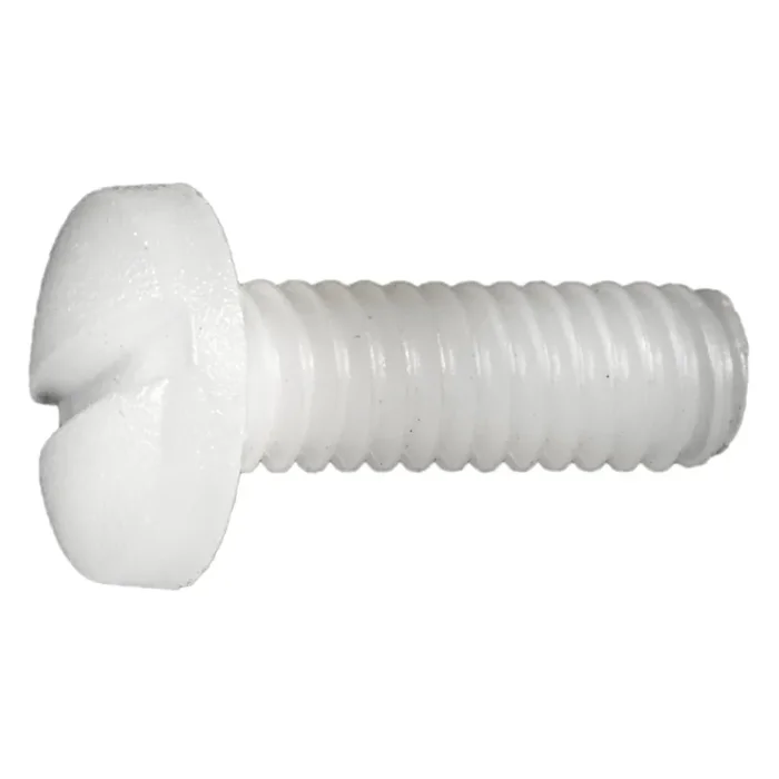 8-32 x 1/2″ Nylon Plastic Coarse Thread Slotted Binding Machine Screws