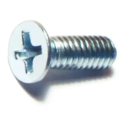 8-32 x 1/2″ Zinc Plated Steel Coarse Thread Phillips Flat Head Machine Screws