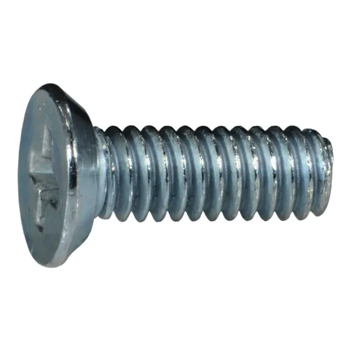 8-32 x 1/2″ Zinc Plated Steel Coarse Thread Phillips Flat Undercut Head Machine Screws