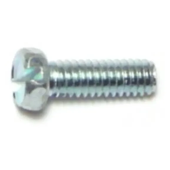 8-32 x 1/2″ Zinc Plated Steel Coarse Thread Slotted Indented Hex Head Machine Screws