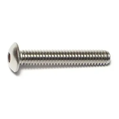 8-32 x 1″ 18-8 Stainless Steel Coarse Thread Button Head Socket Cap Screws