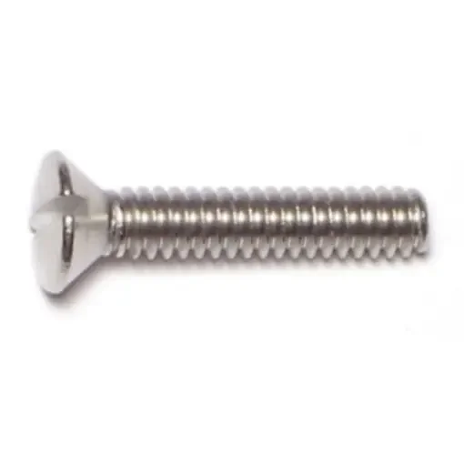 8-32 x 1″ 18-8 Stainless Steel Coarse Thread Slotted Oval Head Machine Screws