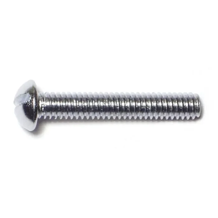 8-32 x 1″ Steel Coarse Thread Slotted Round Head Machine Screws