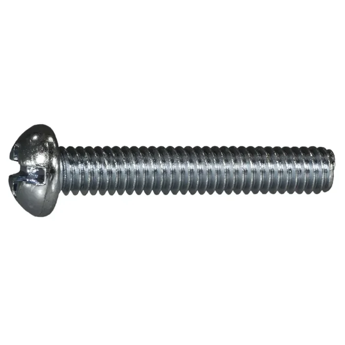 8-32 x 1″ Zinc Plated Steel Coarse Thread Combo Round Head Machine Screws