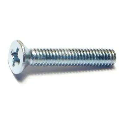 8-32 x 1″ Zinc Plated Steel Coarse Thread Phillips Flat Head Machine Screws