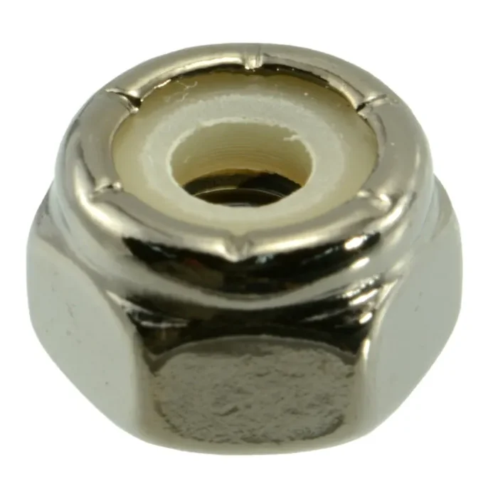 8-32 x 13/32″ Black Chrome Plated Steel Coarse Thread Nylon Insert Lock Nuts
