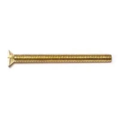 8-32 x 2″ Brass Coarse Thread Slotted Flat Head Machine Screws