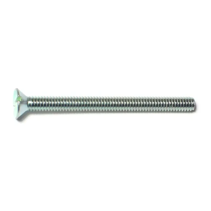 8-32 x 2″ Zinc Plated Steel Coarse Thread Slotted Flat Head Machine Screws