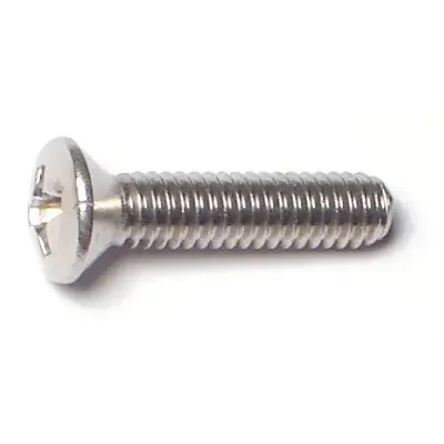 8-32 x 3/4″ 18-8 Stainless Steel Coarse Thread Phillips Oval Head Machine Screws