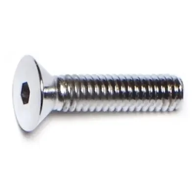 8-32 x 3/4″ Chrome Plated Grade 8 Steel Coarse Thread Flat Head Socket Cap Screws