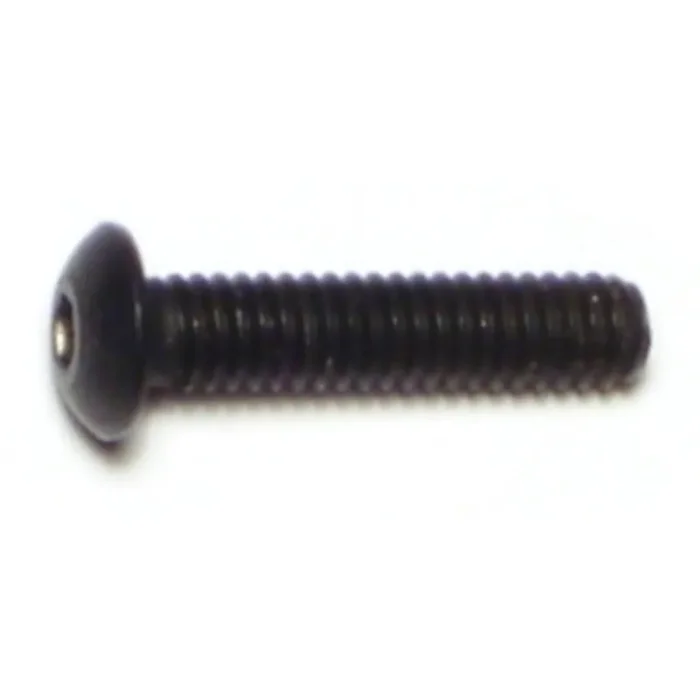8-32 x 3/4″ Plain Steel Coarse Thread Button Head Socket Cap Screws
