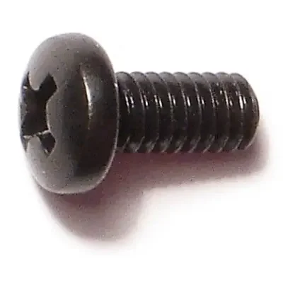 8-32 x 3/8″ Black Oxide Steel Coarse Thread Phillips Pan Head Machine Screws