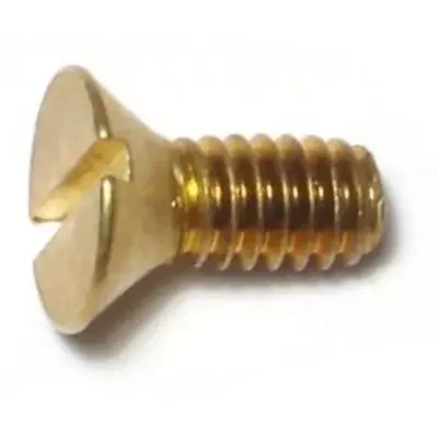8-32 x 3/8″ Brass Coarse Thread Slotted Flat Head Machine Screws