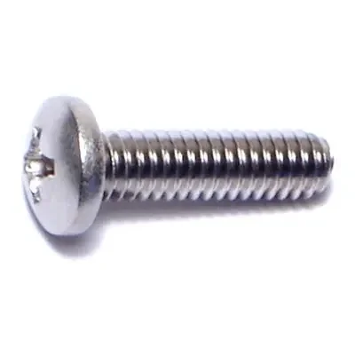 8-32 x 5/8″ 18-8 Stainless Steel Coarse Thread Phillips Pan Head Machine Screws