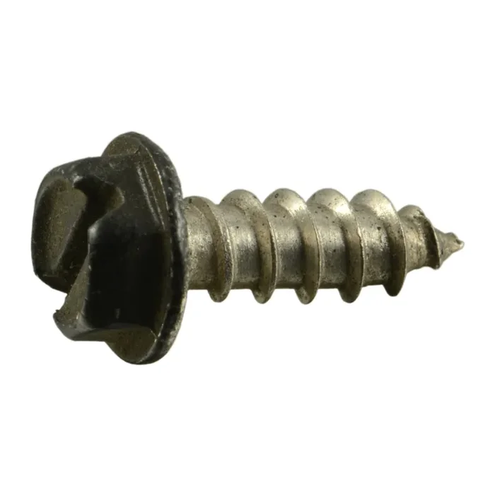 8 x 1/2″ Black Painted 18-8 Stainless Steel Hex Washer Head Sheet Metal Screws