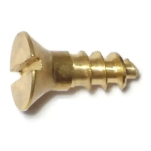 8 x 1/2″ Brass Slotted Flat Head Wood Screws