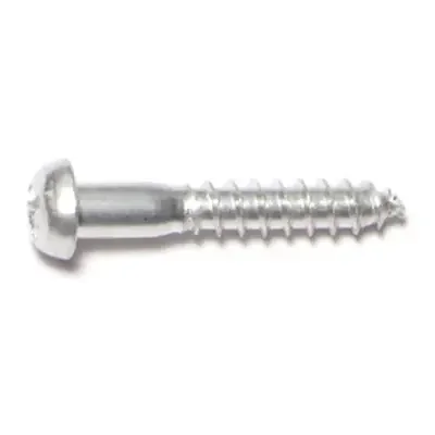 8 x 1″ Aluminum Phillips Round Head Wood Screws