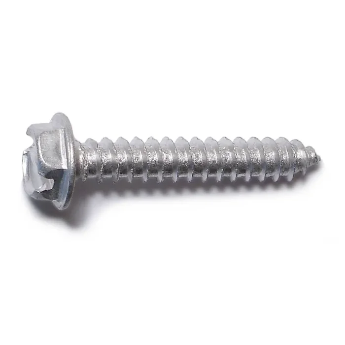 8 x 1″ Aluminum Slotted Hex Washer Head Sheet Metal Screws