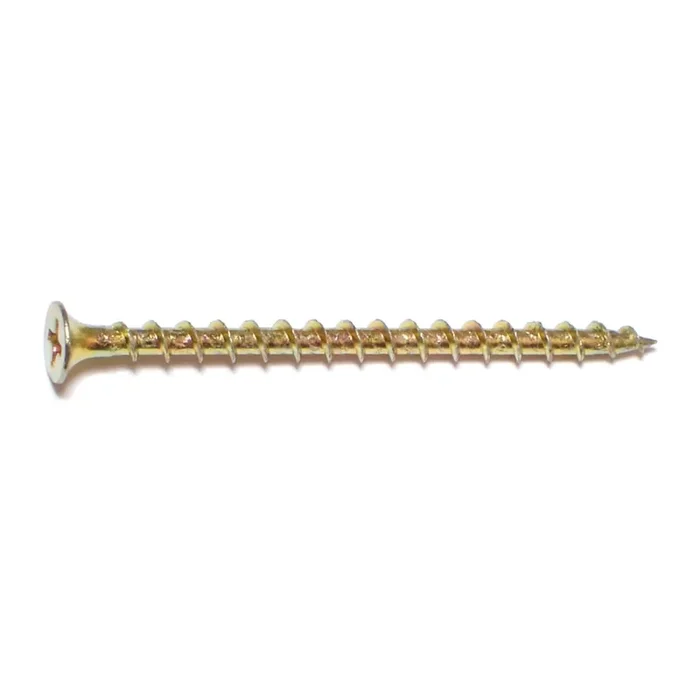 8 x 2-1/2″ Zinc Plated Steel Coarse Thread Phillips Bugle Head All Purpose Screws