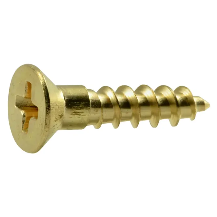 8 x 3/4″ Brass Phillips Flat Head Wood Screws