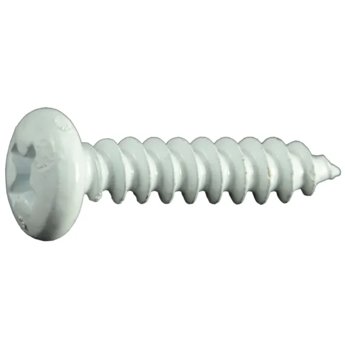 8 x 3/4″ White Steel Phillips Pan Head Sheet Metal Screws