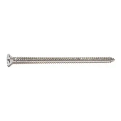 8 x 3″ 18-8 Stainless Steel Phillips Flat Head Sheet Metal Screws