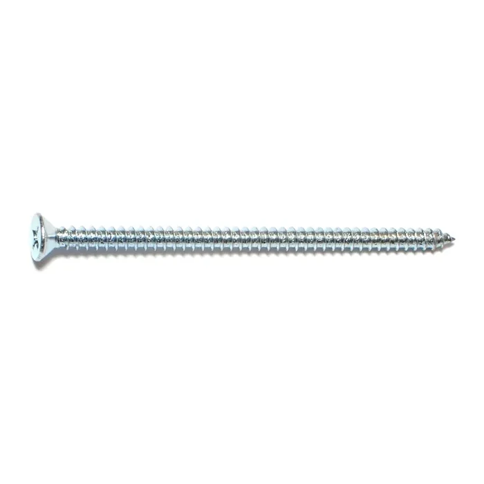 8 x 3″ Zinc Plated Steel Phillips Flat Head Sheet Metal Screws