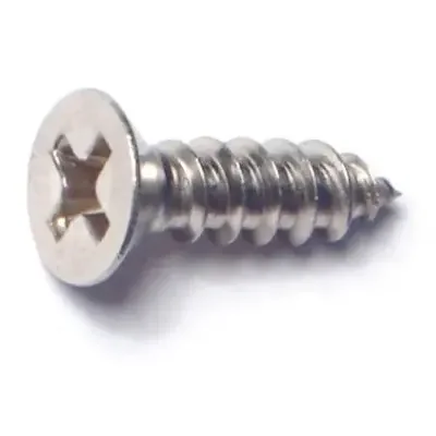 8 x 5/8″ 18-8 Stainless Steel Phillips Flat Head Wood Screws