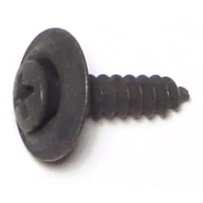 8 x 5/8″ Black Phosphate Steel Phillips Oval Trim Washer Head Sheet Metal Screws