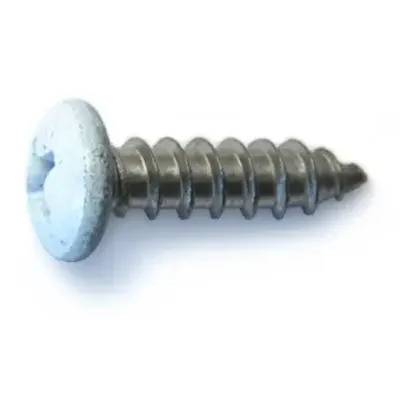 8 x 5/8″ White Painted 18-8 Stainless Steel Phillips Pan Head Shutter Screws
