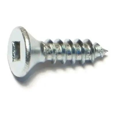 8 x 5/8″ Zinc Plated Steel Square Drive Flat Head Sheet Metal Screws