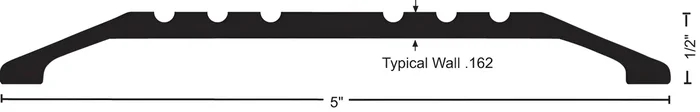 84″ DKB-finish Aluminum Saddle Threshold – NGP