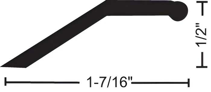 84″ DKB-finish Carpet Edge by NGP – Durable Weatherstripping Threshold