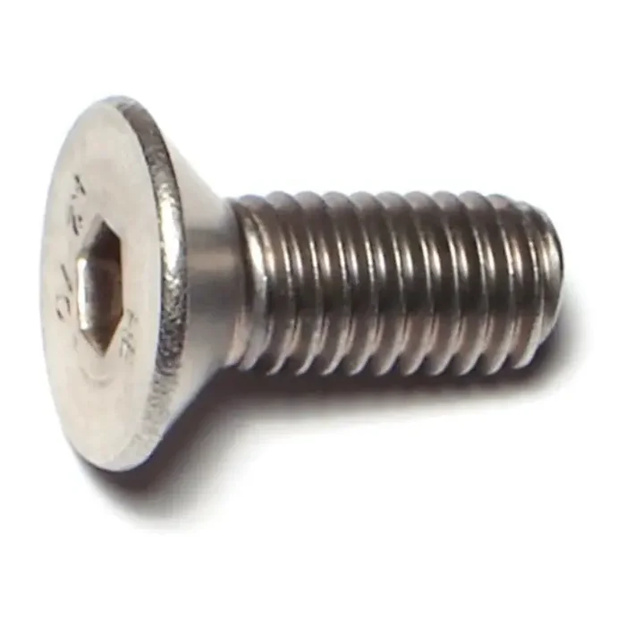 8mm-1.25 x 20mm A2 Stainless Steel Coarse Thread Flat Head Hex Socket Cap Screws
