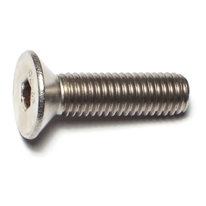 8mm-1.25 x 30mm A2 Stainless Steel Coarse Thread Flat Head Hex Socket Cap Screws