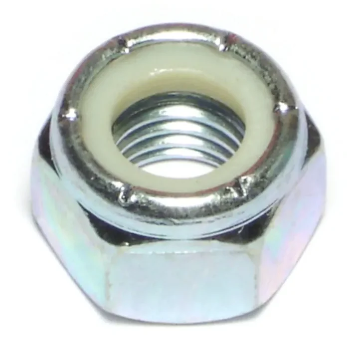 9/16″-12 Zinc Plated Grade 2 Steel Coarse Thread Nylon Insert Lock Nuts