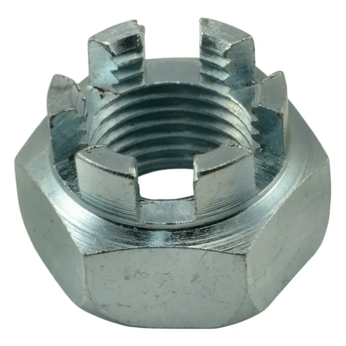 9/16″-18 Zinc Plated Steel Fine Thread Castle Hex Nuts